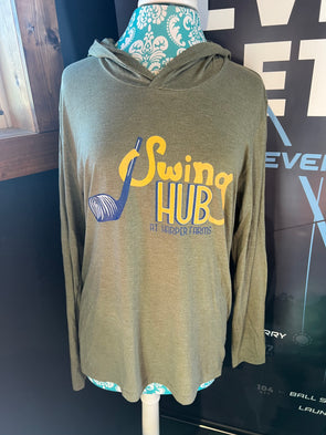 Swing Hub Heathered Green Imperial Hoodie