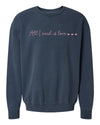 All I Need Is Love Cozy Crew Navy Sweatshirt