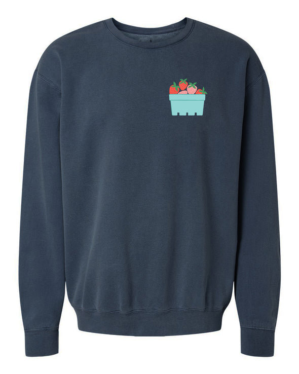 Berry Sweet Mama Cozy Crew Navy Sweatshirt