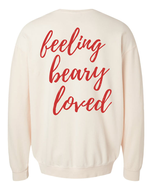 Feeling Beary Loved Cozy Crew Cream Sweatshirt