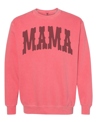 Mama Maroon Watermelon Comfort Color Sweatshirt